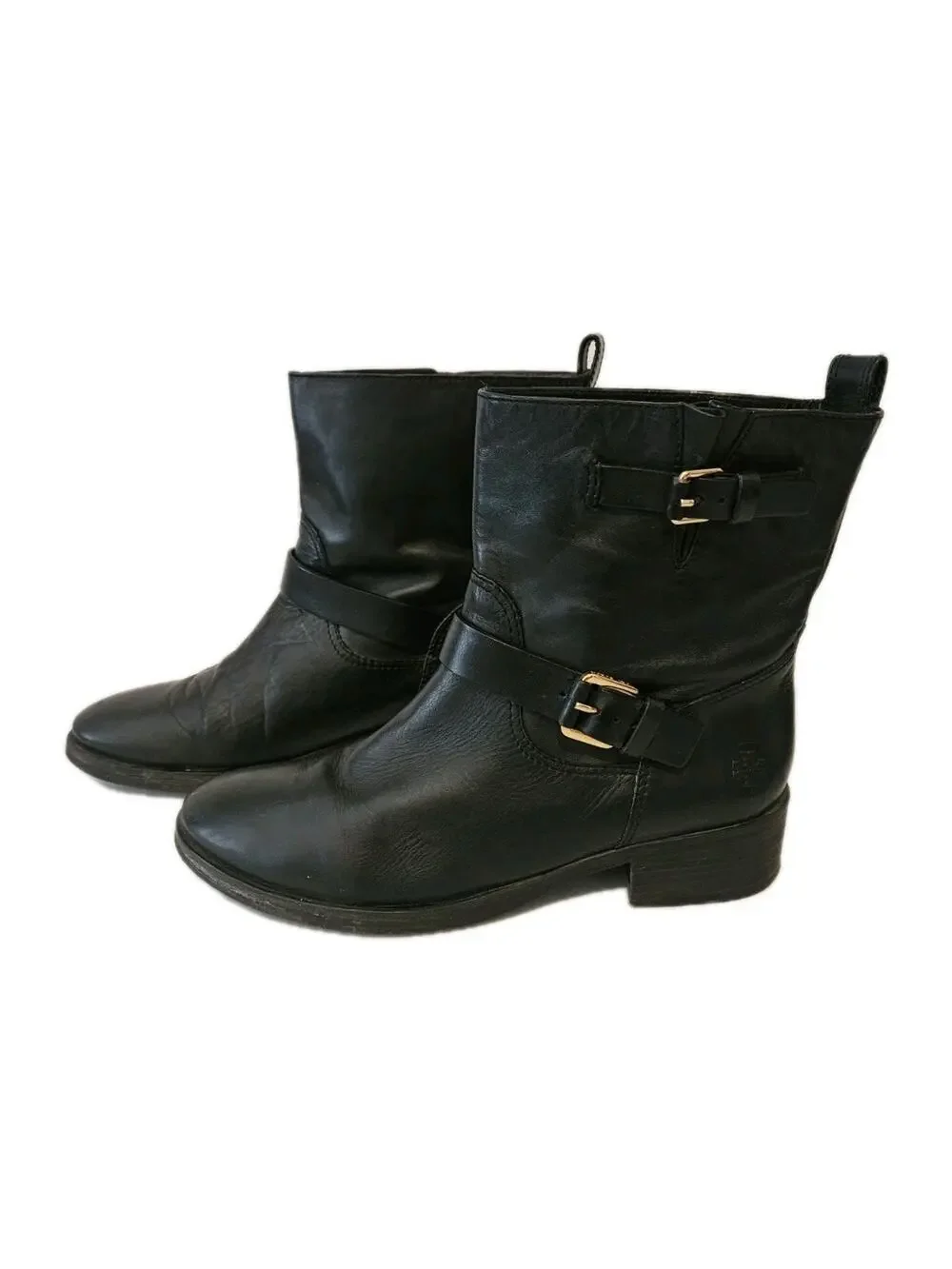 Tory Burch Bennie Moto Black Leather Boots Women’s Size 10M